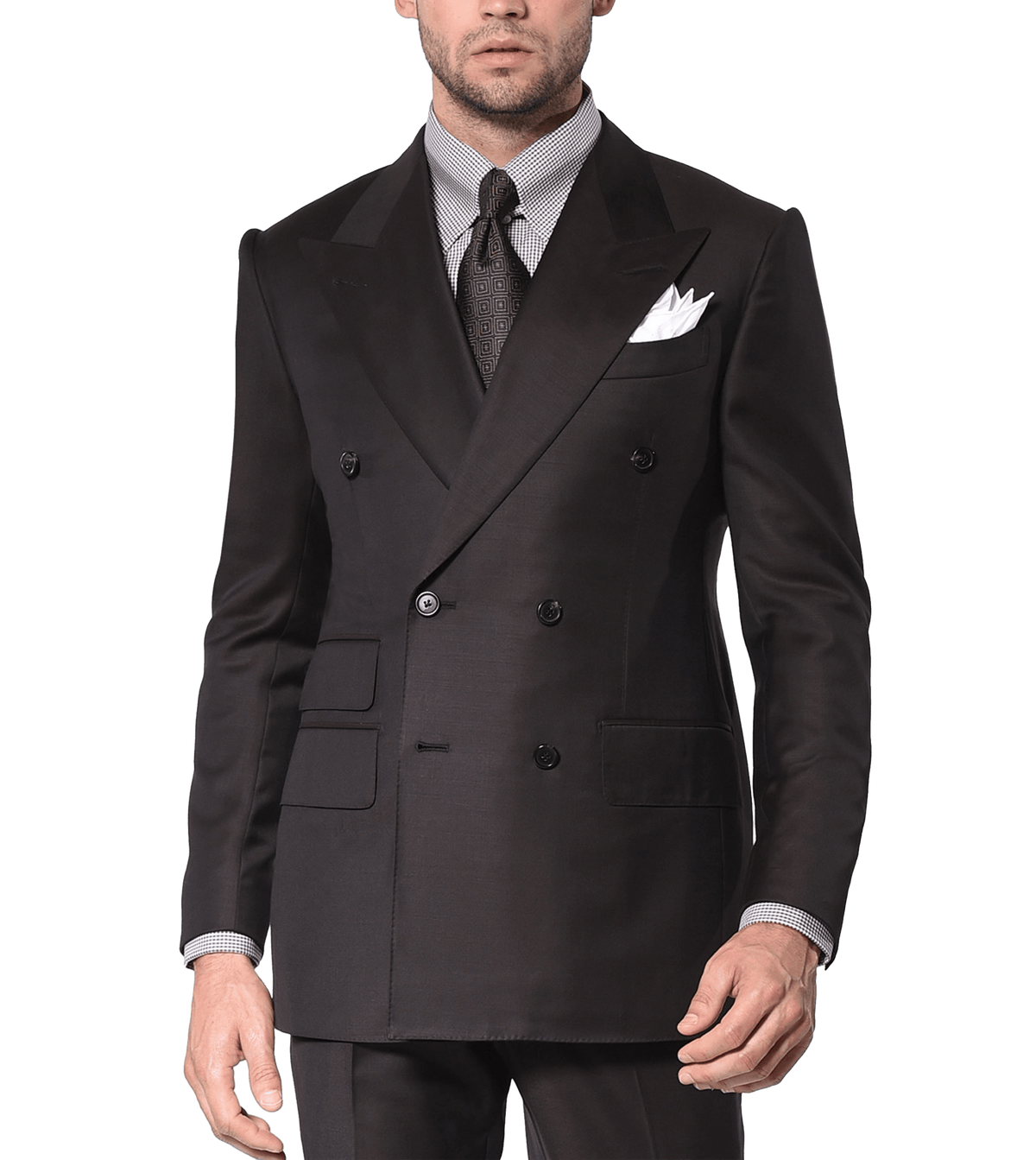 Chocolate Twill Signature, Double-breasted Bespoke Suit - custom suits nyc bespoke tailor midtown, noho
