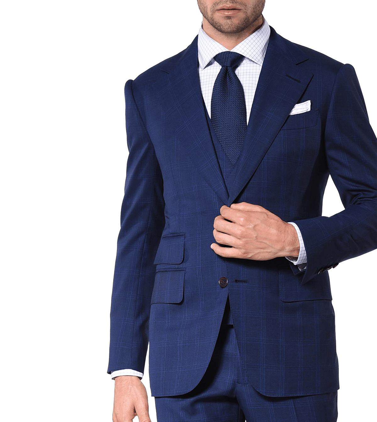 Royal Complex Windowpane Signature Bespoke Suit - custom suits nyc bespoke tailor midtown, noho