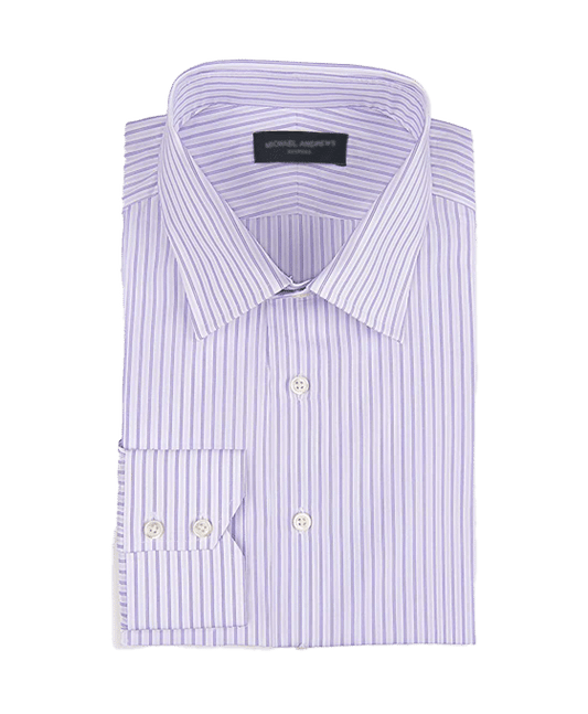 (product) Grey Textured Micro-Check, Spread-Collar Shirt - custom suits nyc bespoke tailor midtown, noho