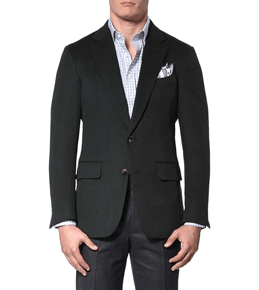 Forest Green Wool Cashmere Sport Coat - custom suits nyc bespoke tailor midtown, noho