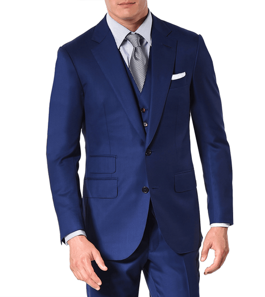 Royal blue Super 150's, two-button Bespoke Suit - custom suits nyc bespoke tailor midtown, noho