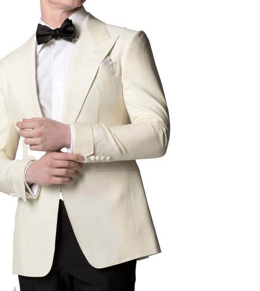 Ivory Mohair Silk Bespoke Dinner Jacket - custom suits nyc bespoke tailor midtown, noho
