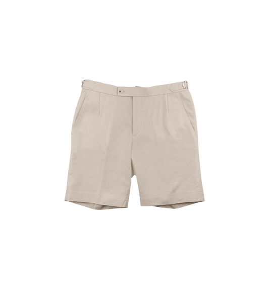 (product) Beige Cotton Shorts - custom suits nyc bespoke tailor midtown, noho