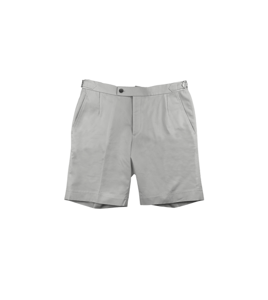 (product) Light Grey Cotton Shorts - custom suits nyc bespoke tailor midtown, noho
