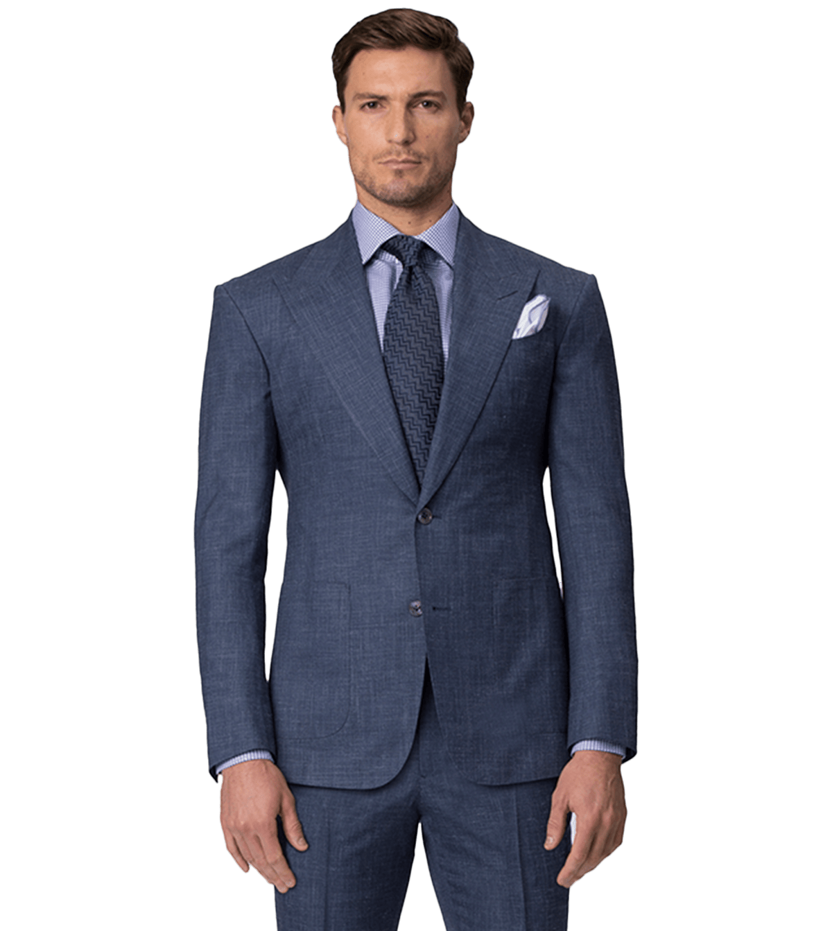 Denim Chambray Bespoke Suit - custom suits nyc bespoke tailor midtown, noho