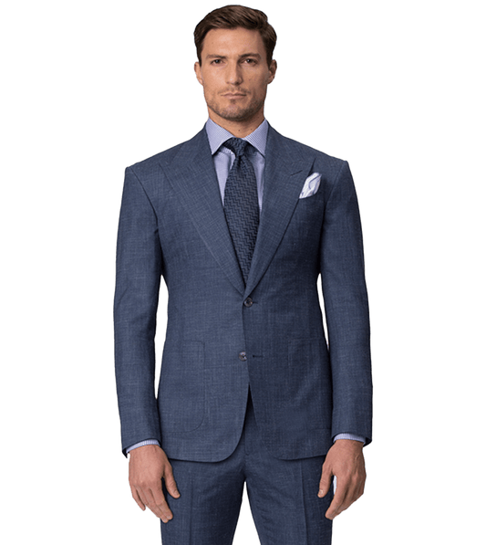 Denim Chambray Bespoke Suit - custom suits nyc bespoke tailor midtown, noho