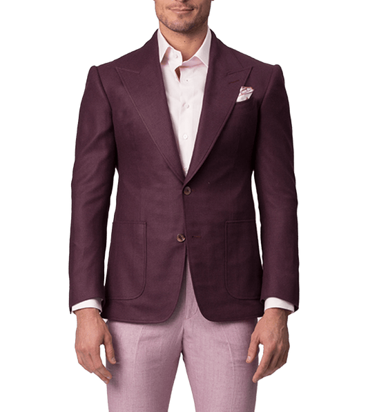 (product) Berry Wool & Silk Hopsack Bespoke Sport Coat - custom suits nyc bespoke tailor midtown, noho