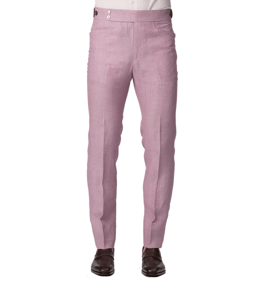 Pale Pink Linen Bespoke Trouser - custom suits nyc bespoke tailor midtown, noho