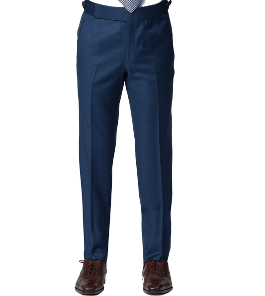 Marine Blue Sharkskin Bespoke Trouser - custom suits nyc bespoke tailor midtown, noho