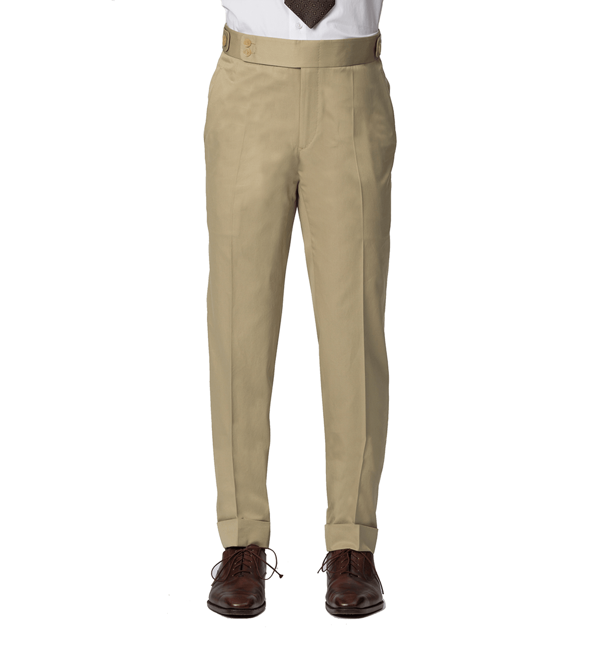 Khaki Cotton Bespoke Trouser - custom suits nyc bespoke tailor midtown, noho