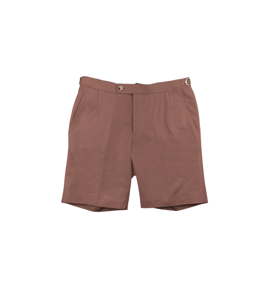 (product) Burnt Salmon Cotton Shorts - custom suits nyc bespoke tailor midtown, noho