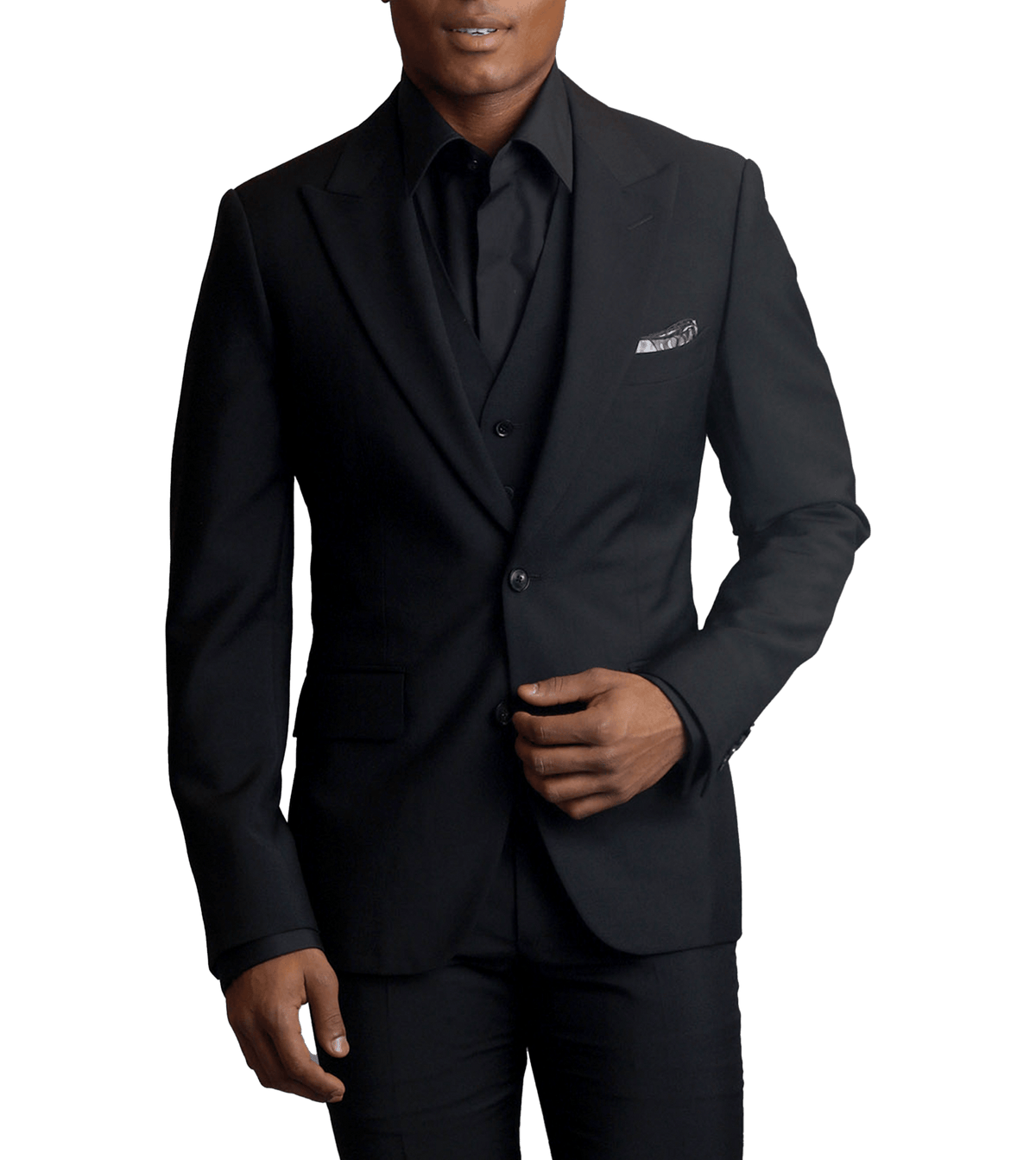 Black Wool Mohair two-button Suit, Made-to-measure - custom suits nyc bespoke tailor midtown, noho