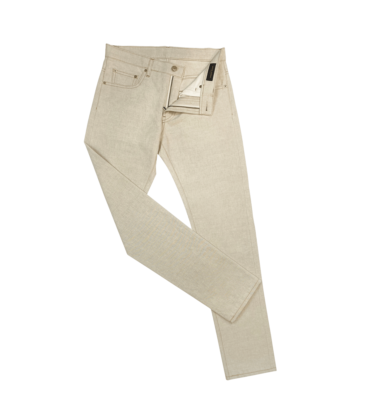 (product) Natural Cotton/Linen Canvas Jeans - custom suits nyc bespoke tailor midtown, noho