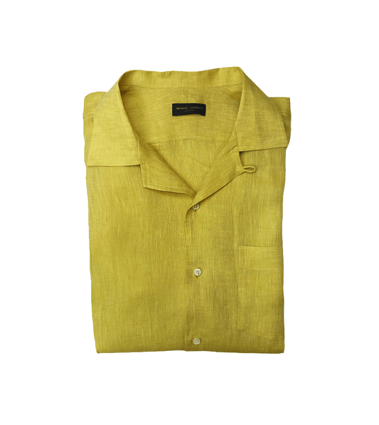 (product) Med Indigo Lightweight Denim Western Shirt - custom suits nyc bespoke tailor midtown, noho
