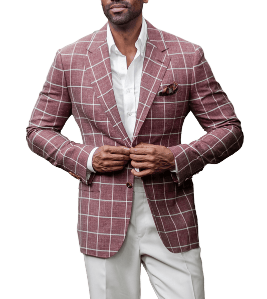 Oxblood Rope Window Sport Coat - custom suits nyc bespoke tailor midtown, noho