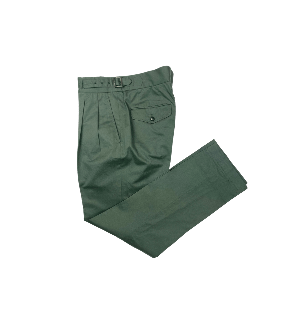 (product) Green Cotton Gurkha Trousers - custom suits nyc bespoke tailor midtown, noho