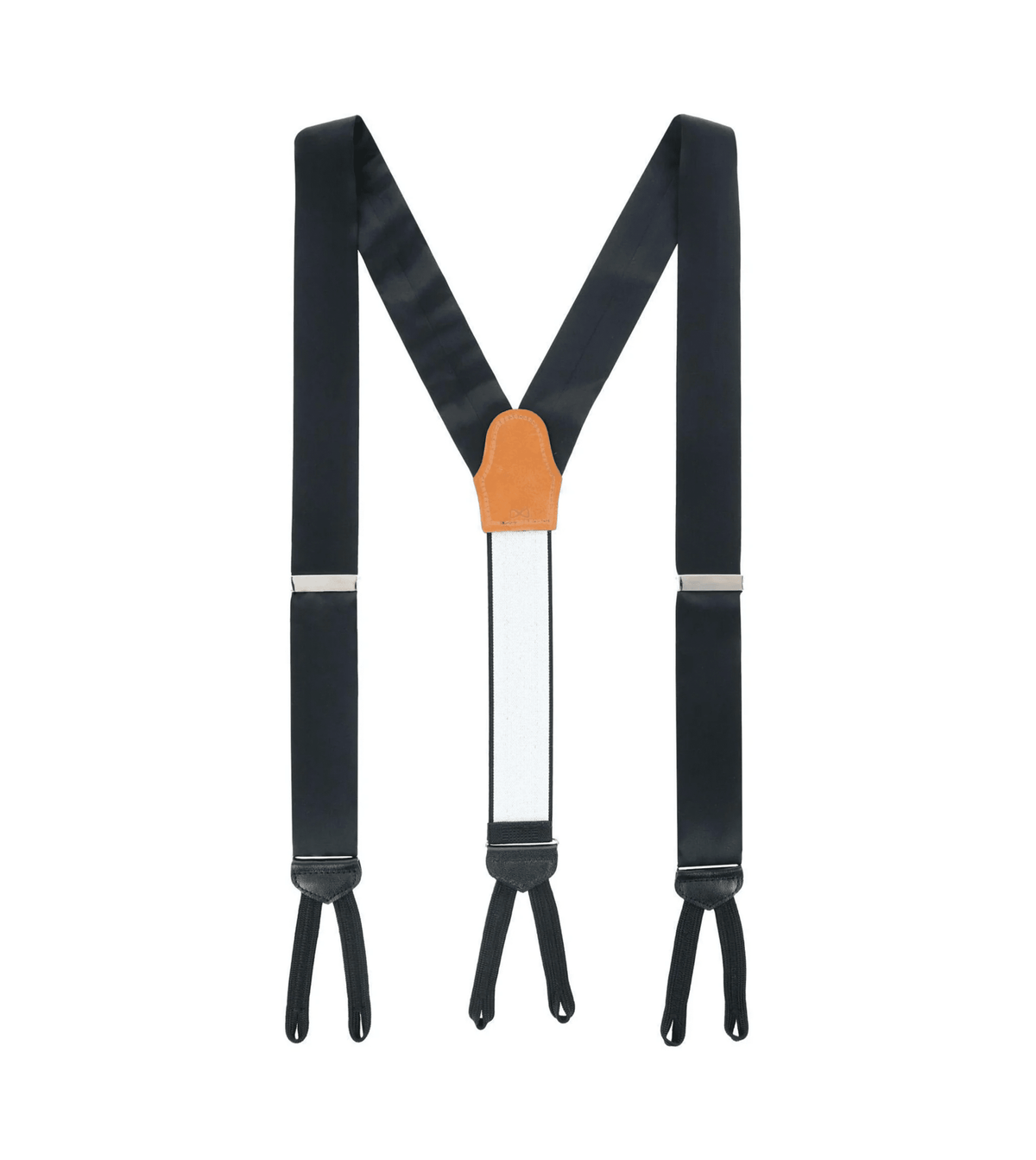 Sutton Formal Black Silk Suspenders - custom suits nyc bespoke tailor midtown, noho