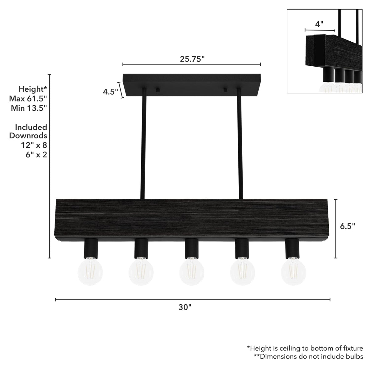 Donelson 5 Light Linear Chandelier
