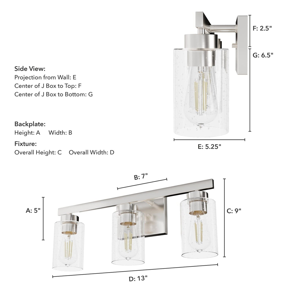 Hartland 3 Light Vanity