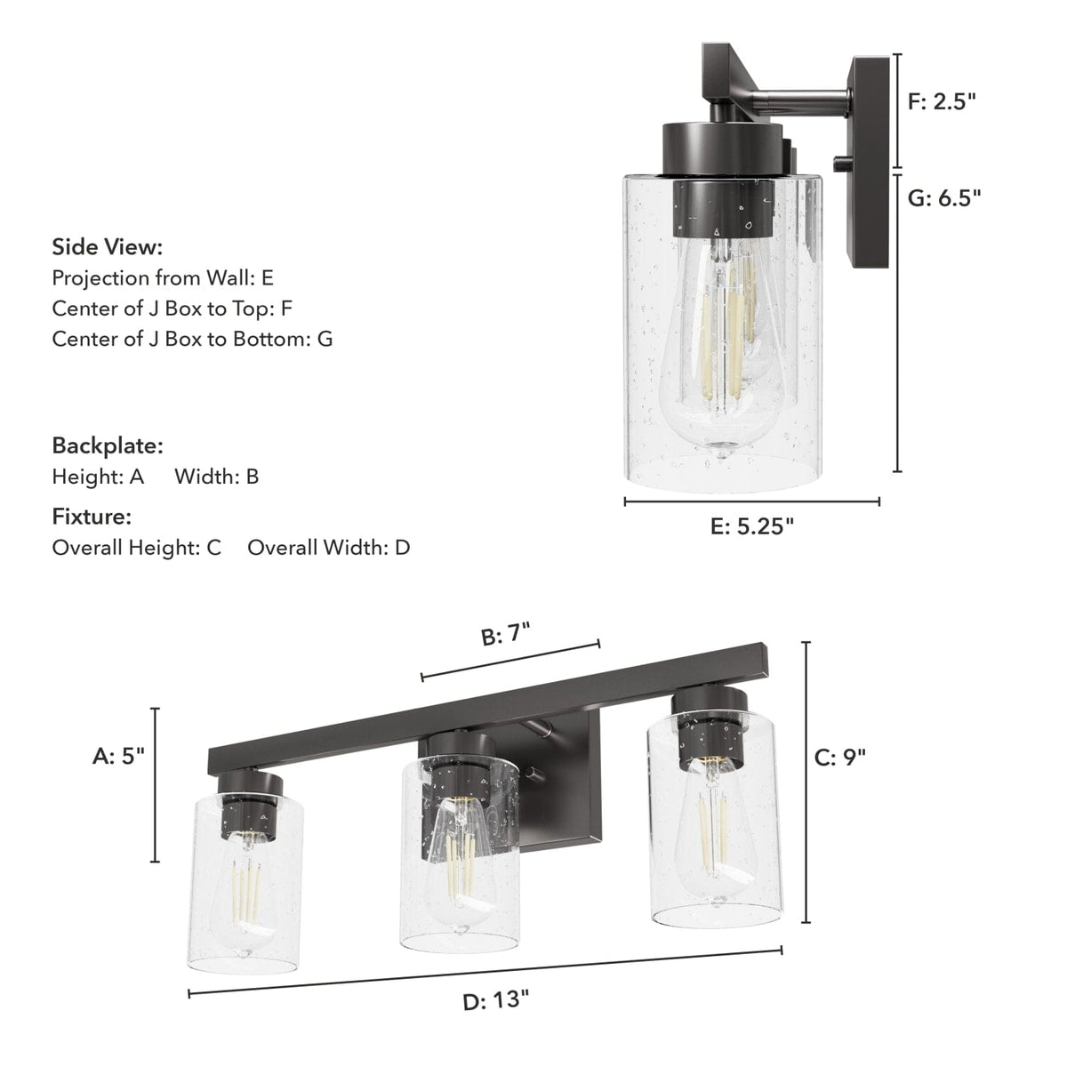 Hartland 3 Light Vanity