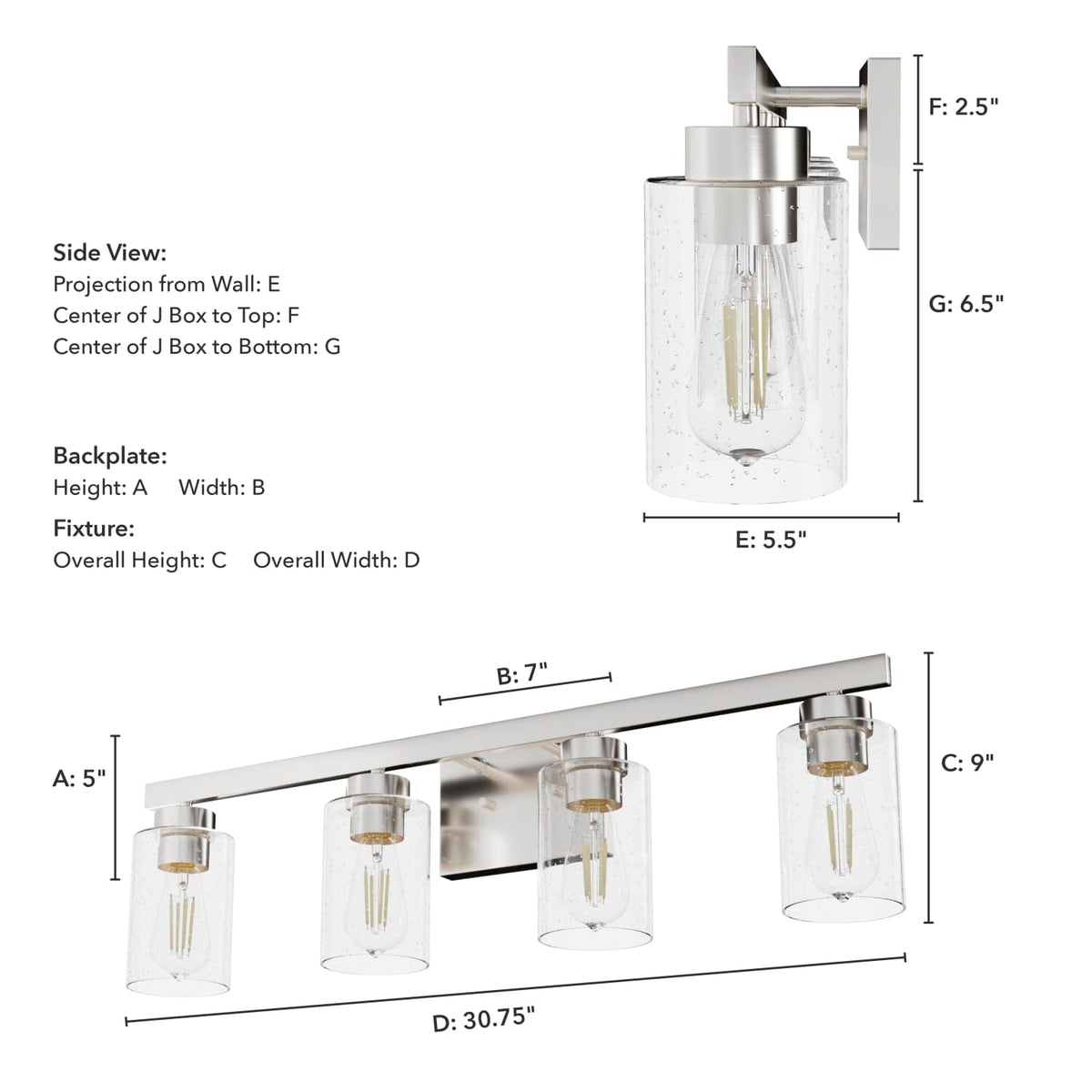 Hartland 4 Light Vanity