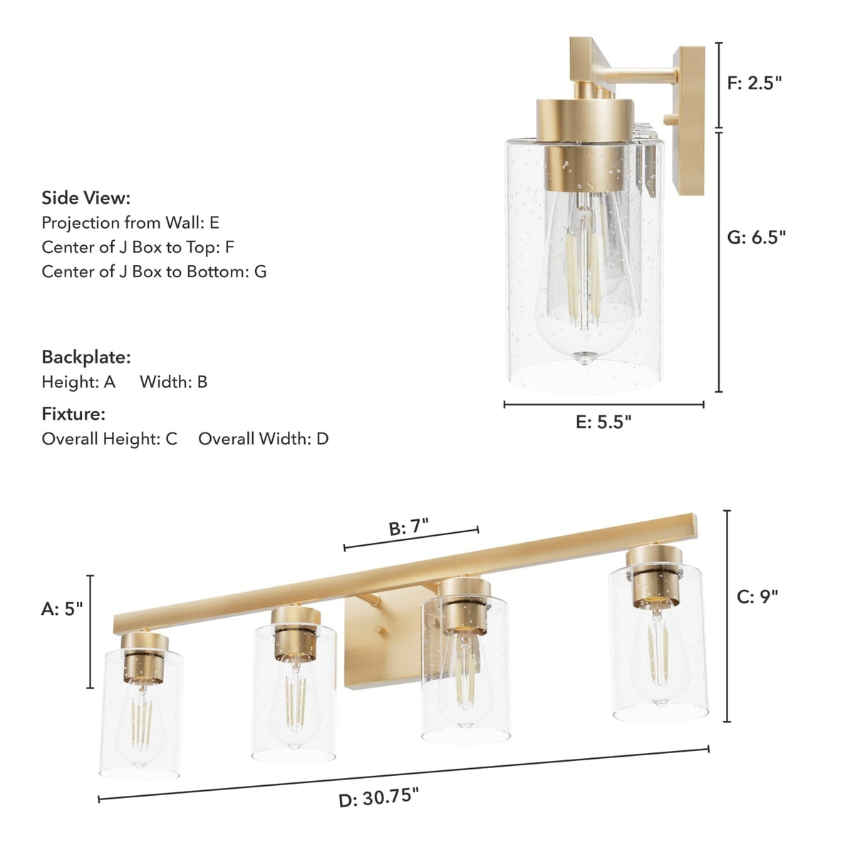 Hartland 4 Light Vanity