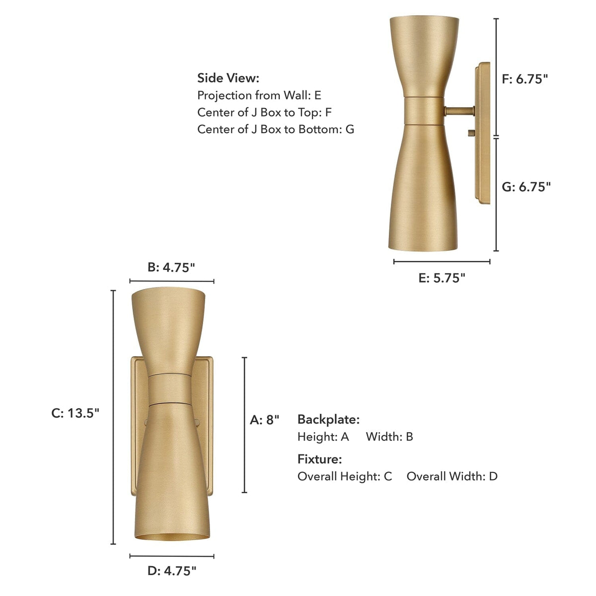 Zola Up and Down 2 Light Sconce