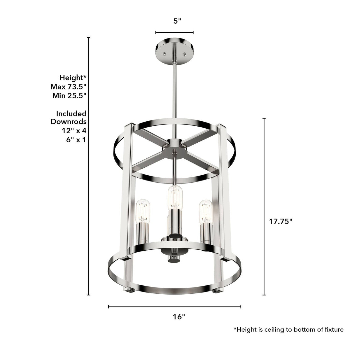 Astwood 4 Light Chandelier 16 Inch