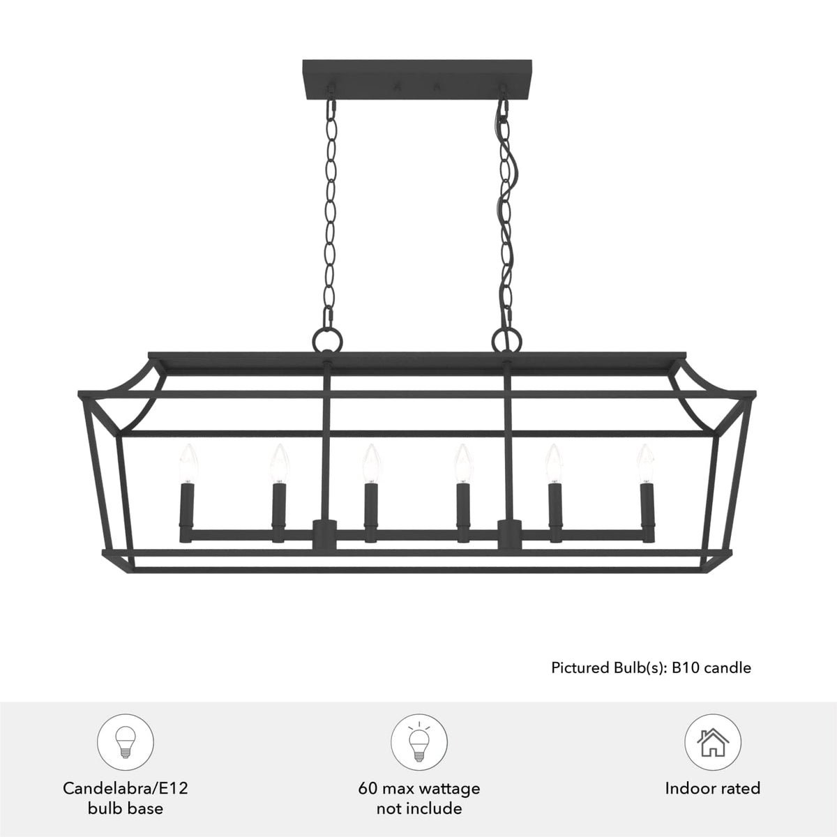 Laurel Ridge 6 Light Linear Chandelier