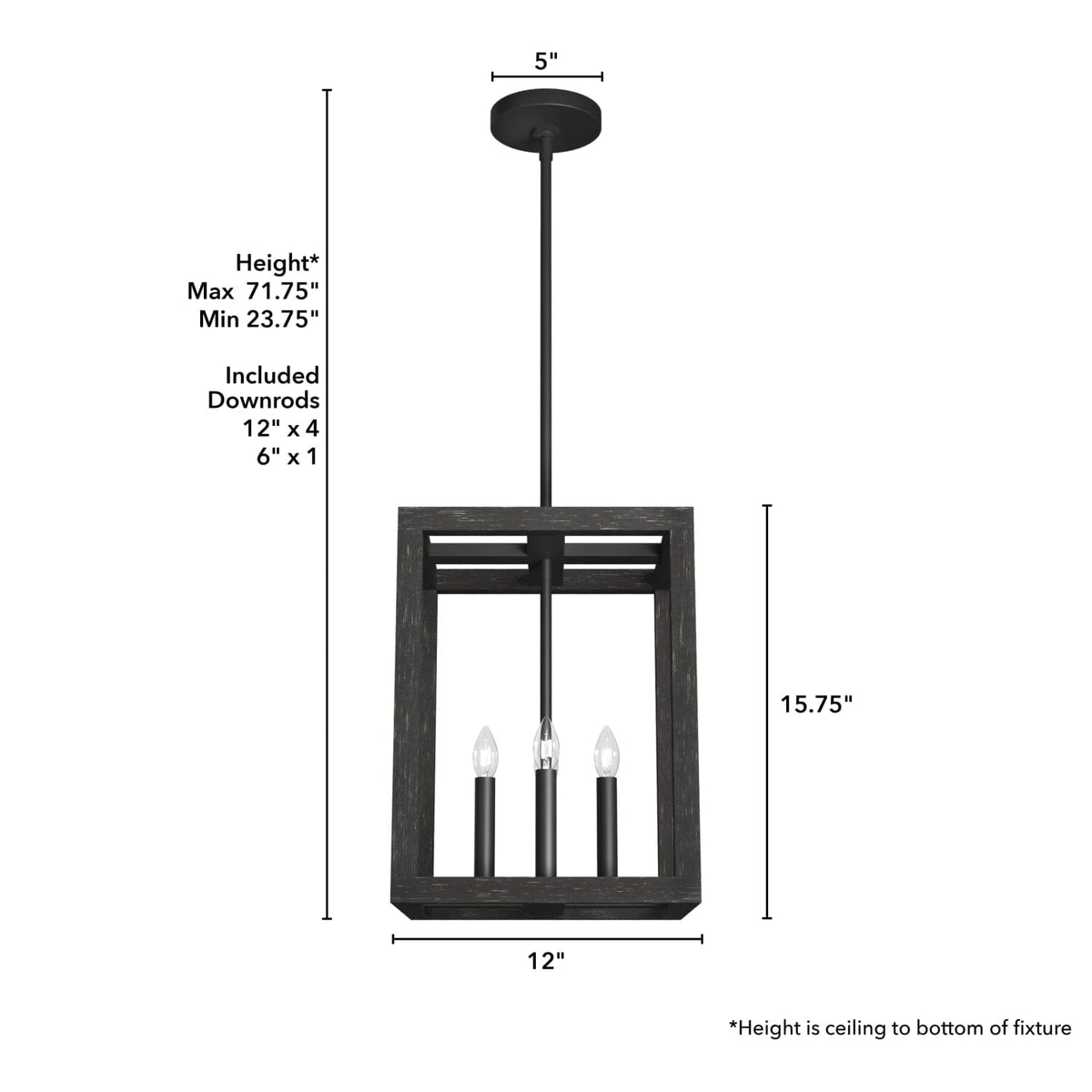 Squire Manor 4 Light Pendant 12 inch