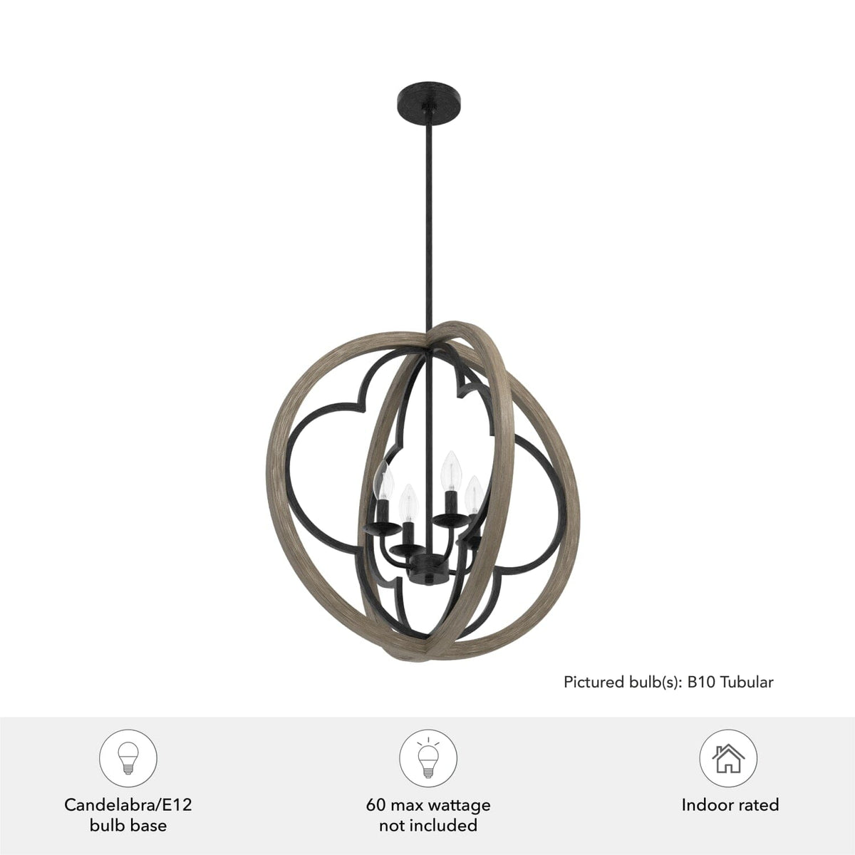 Gablecrest 4 Light Pendant 24 inch