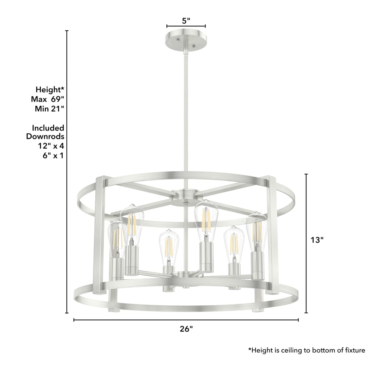 Astwood 6 Light Chandelier