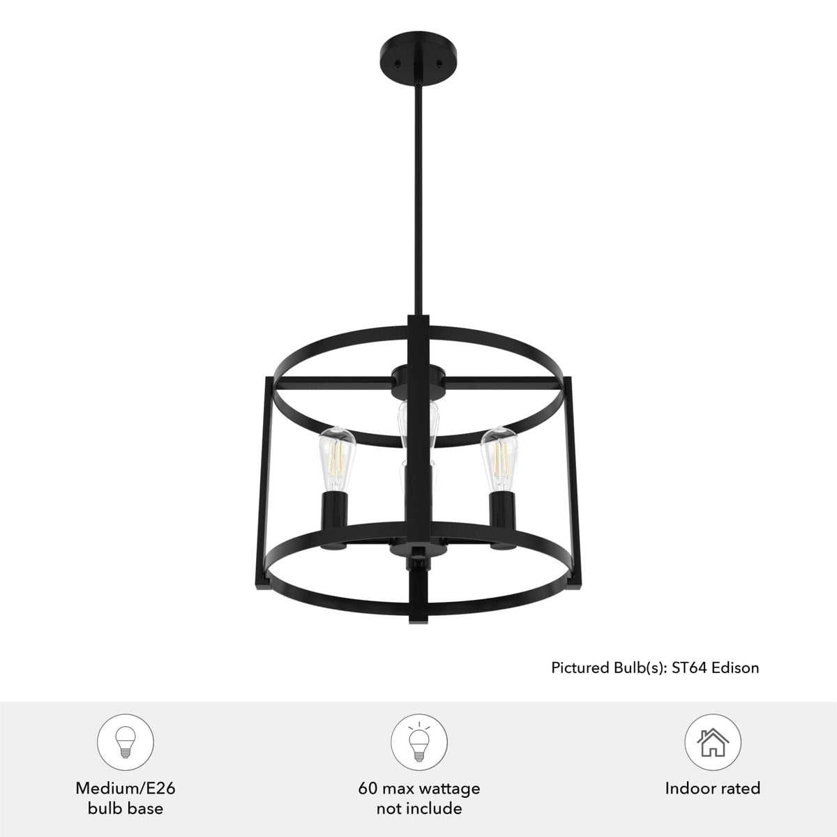 Astwood 4 Light Chandelier 18 Inch