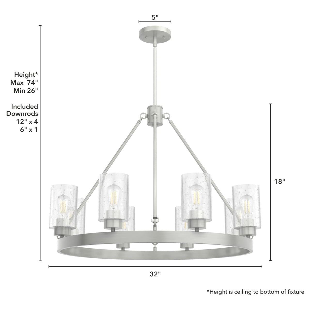 Hartland 8 Light Chandelier