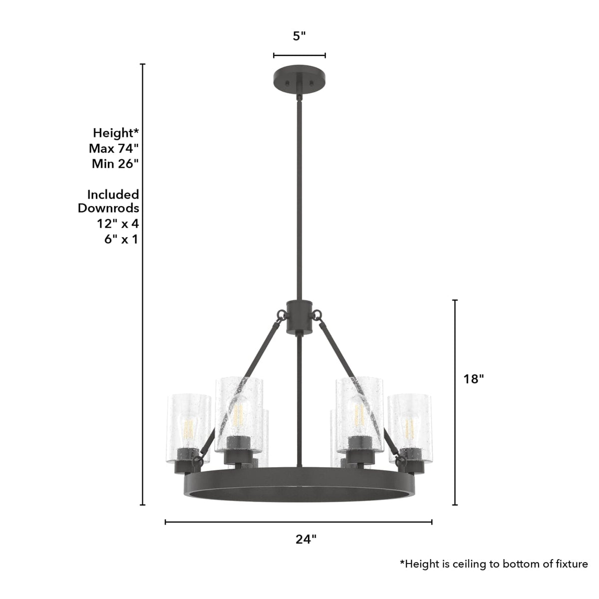 Hartland 6 Light Chandelier