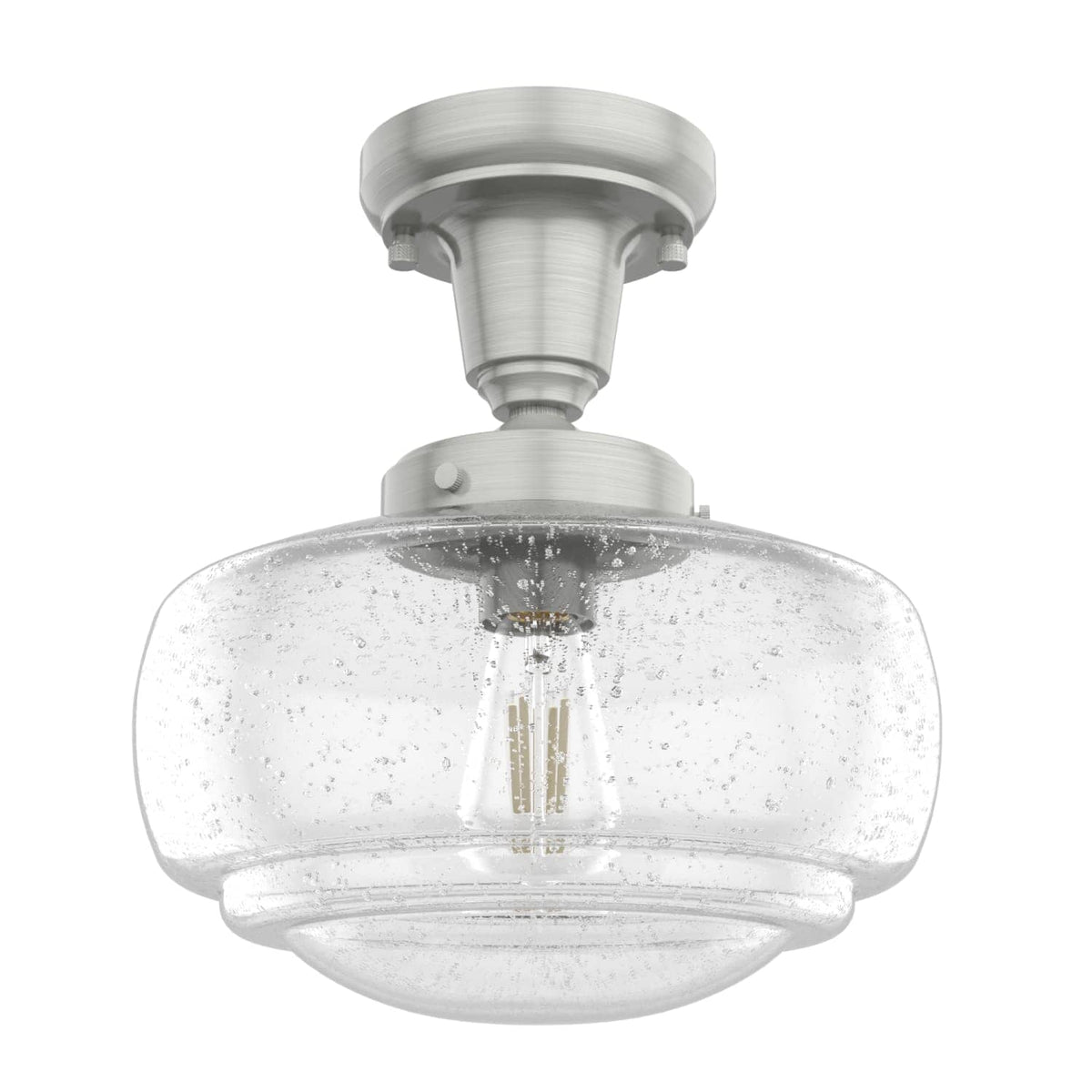 Saddle Creek Clear Seeded Glass 1 Light 10 Inch Pendant