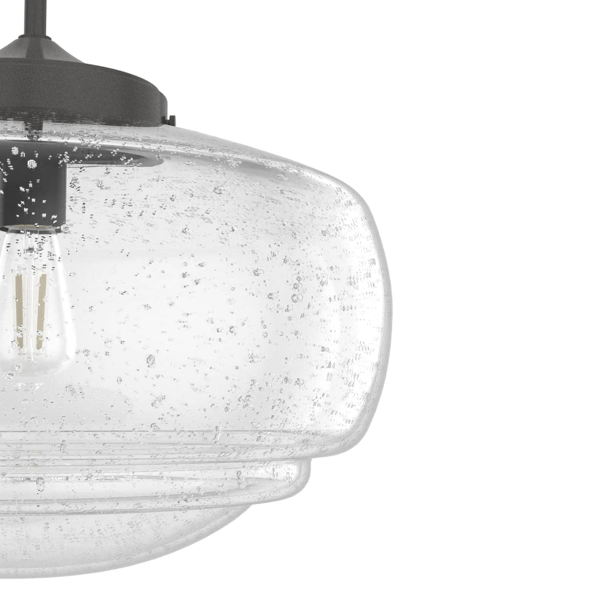Saddle Creek Clear Seeded Glass 1 Light 16 Inch Pendant