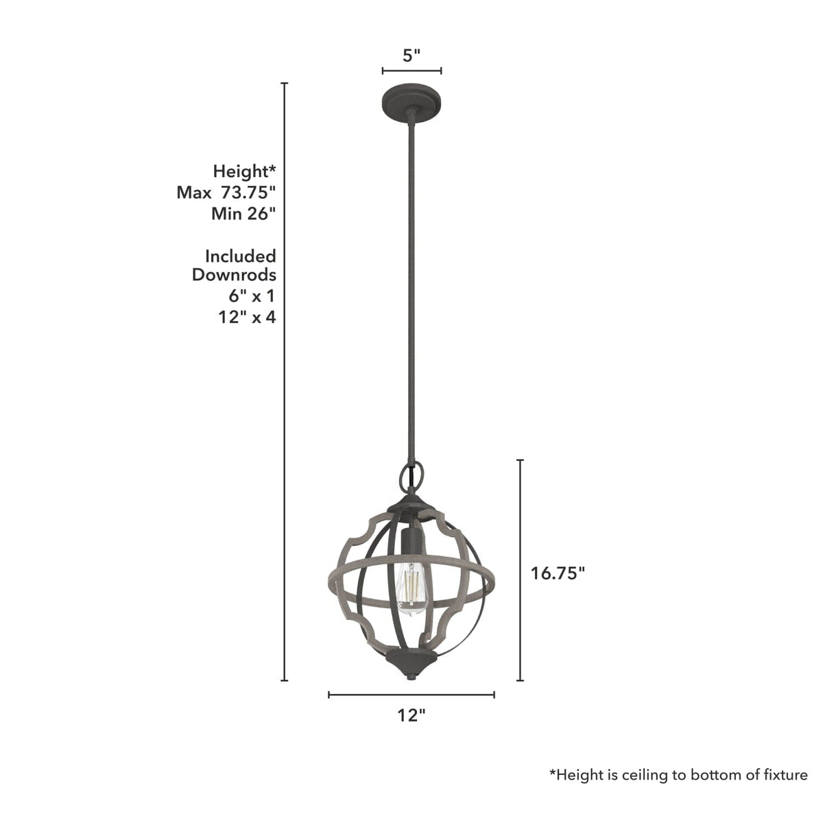 Stone Creek 1 Light Pendant