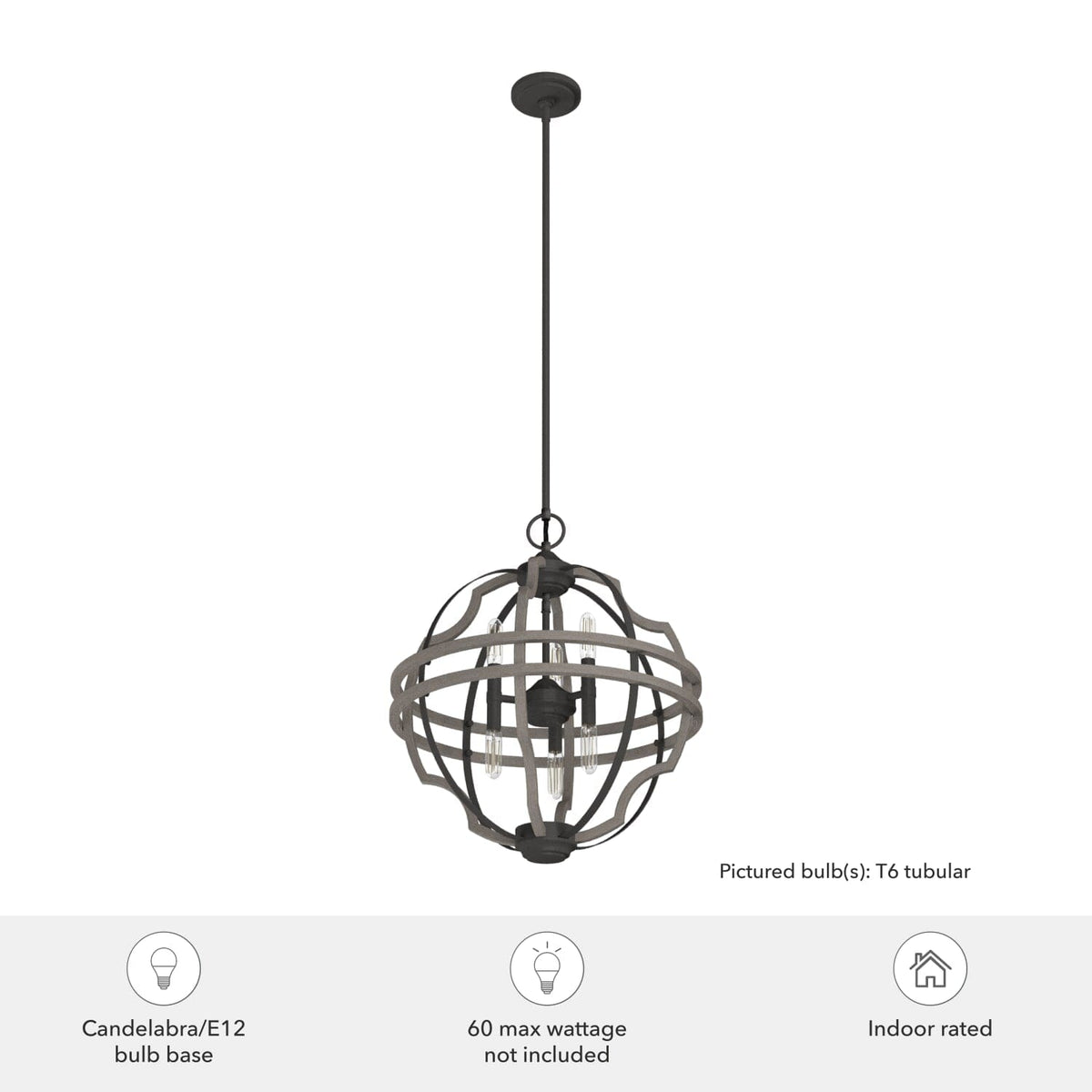 Stone Creek 6 Light Pendant 19 inch