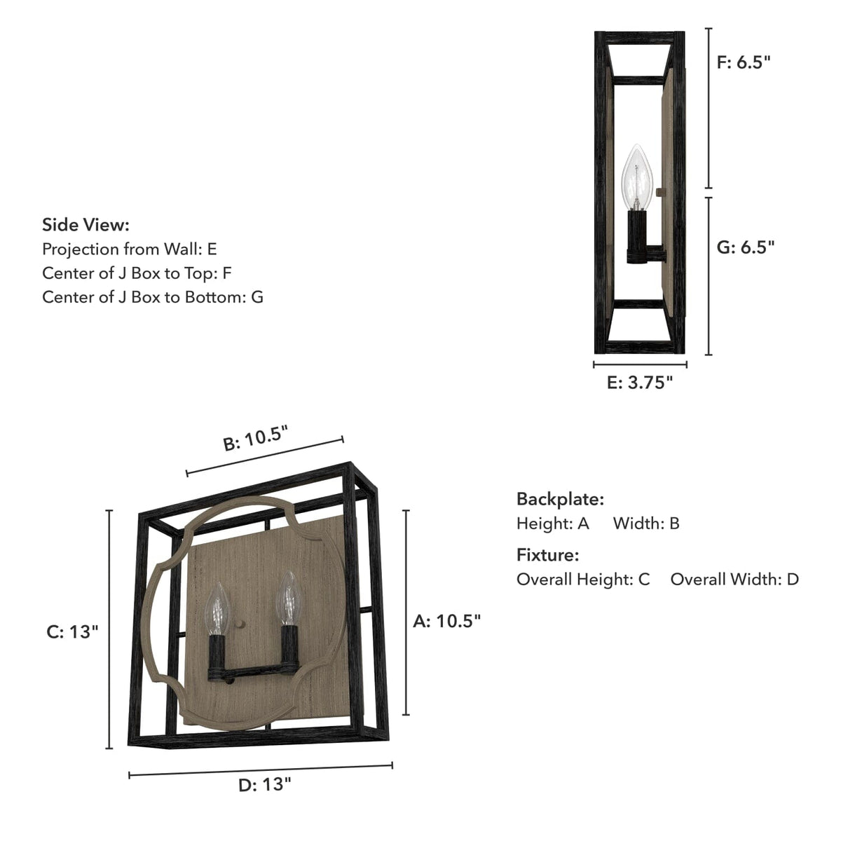 Stone Creek 2 Light Wall Sconce