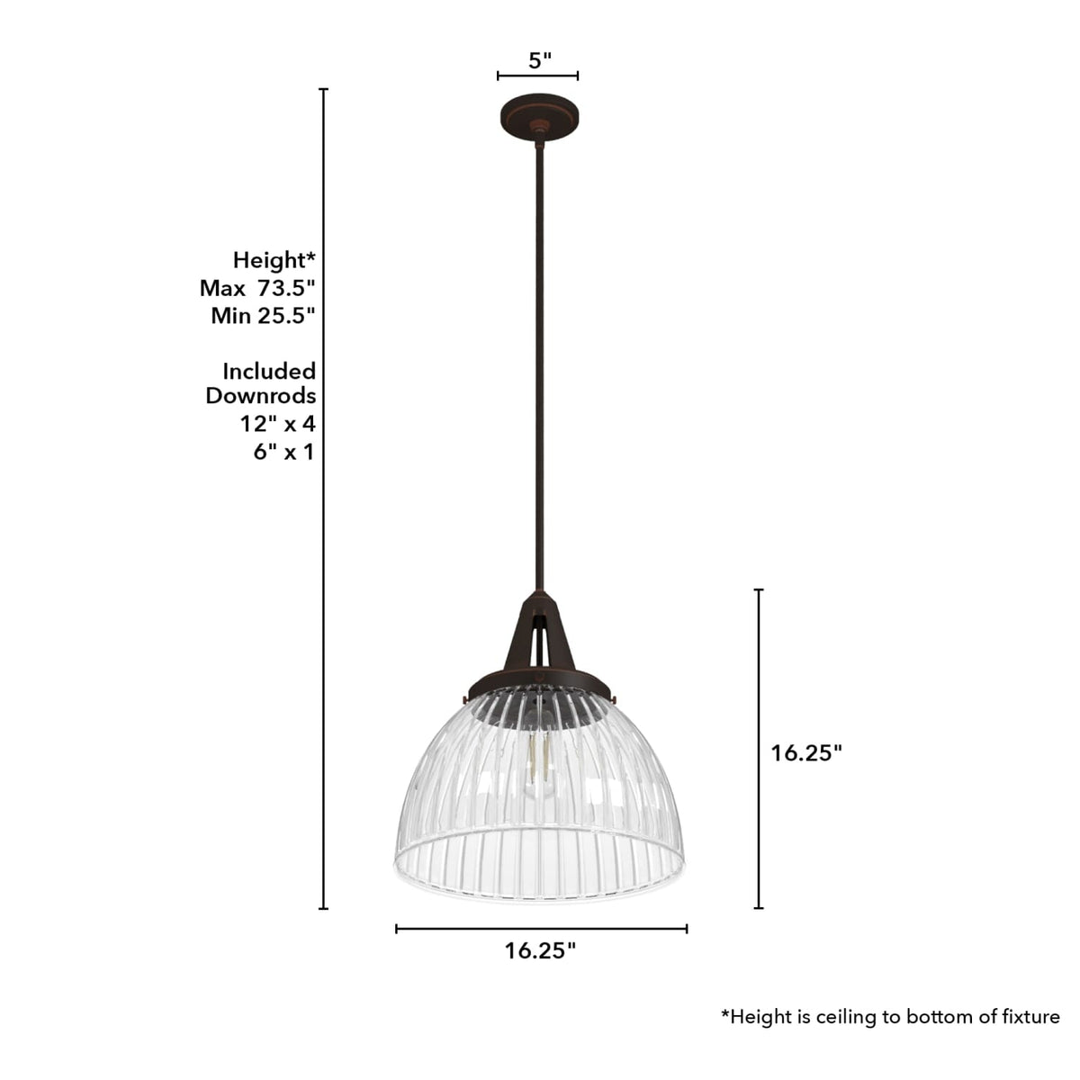 Cypress Grove 1 Light Pendant 16 inch