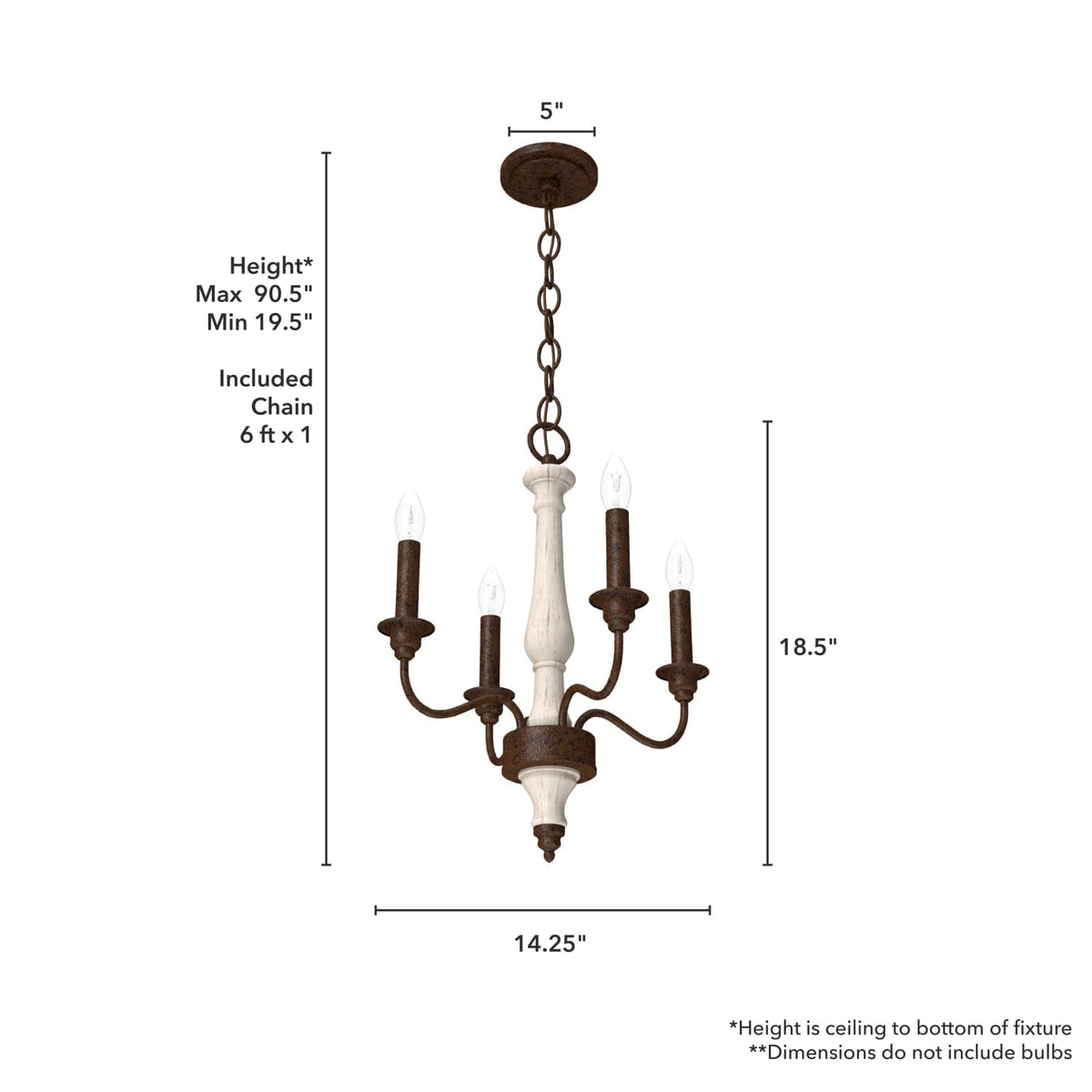 Teren 4 Light Mini Chandelier