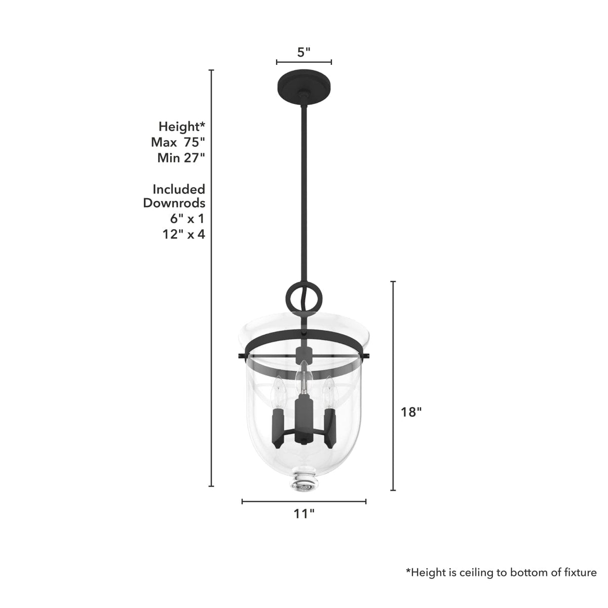 3 Light Belltown Light Pendant