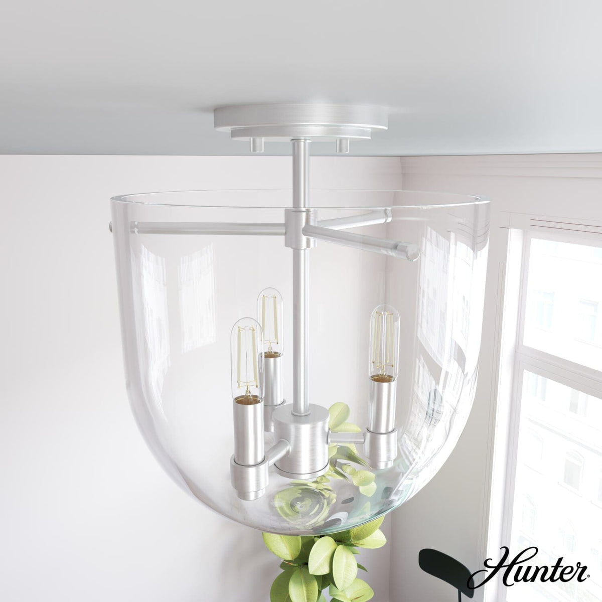 Sacha 3 Light Semi-Flush Mount