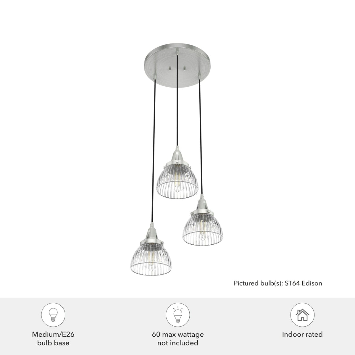 Cypress Grove 3 Light Round Cluster