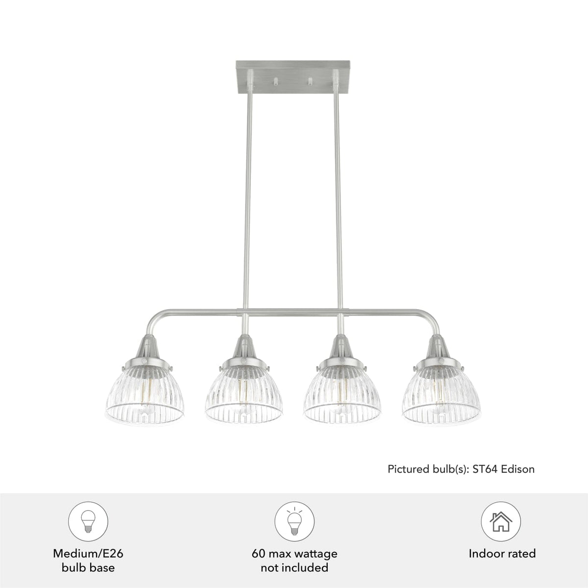 Cypress Grove 4 Light Linear Chandelier