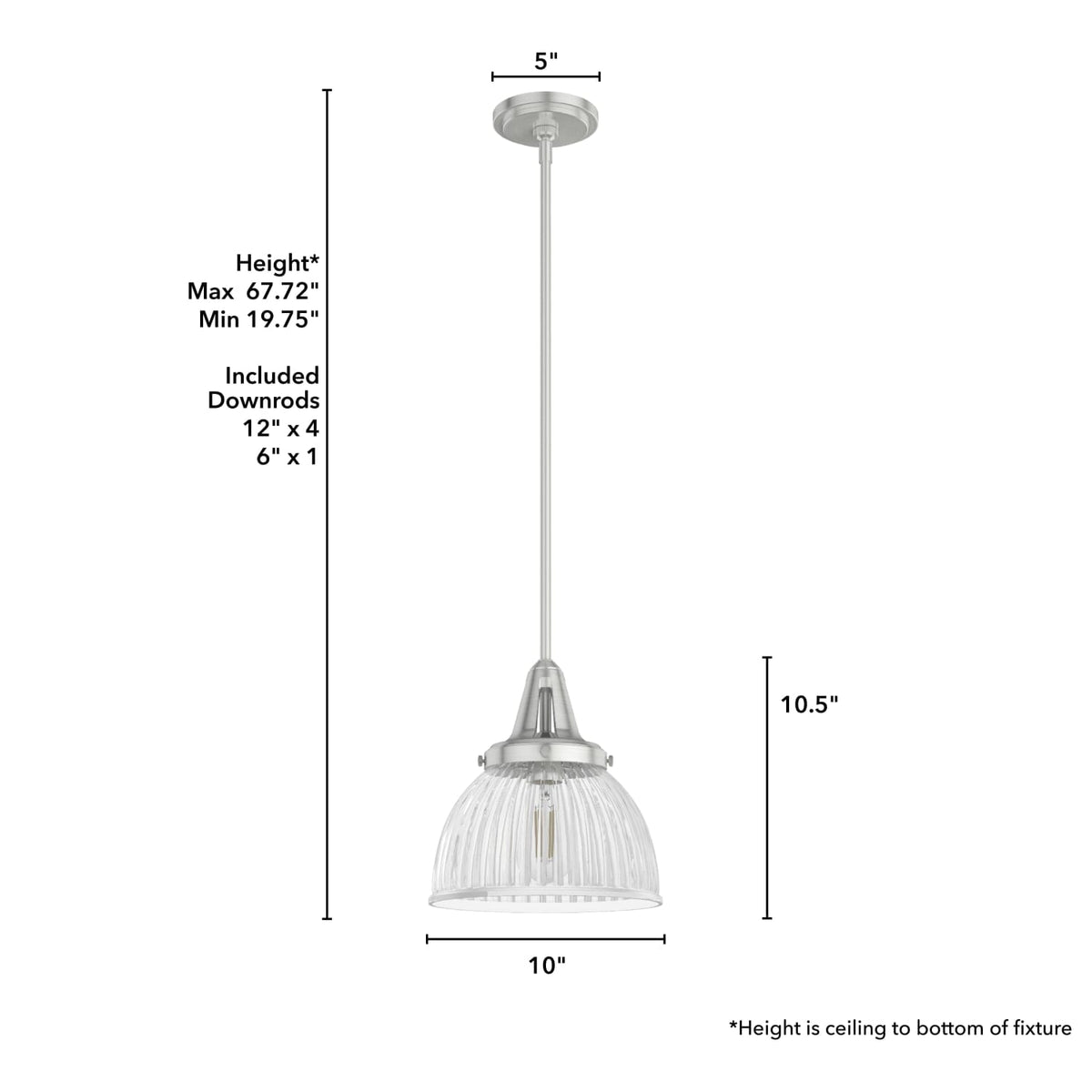 Cypress Grove 1 Light Pendant 10 inch