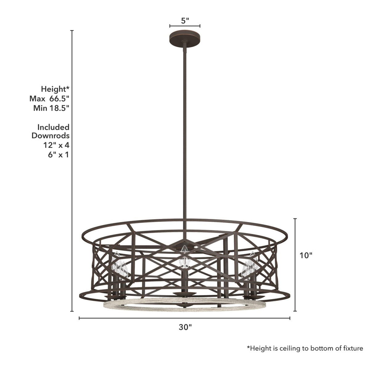 Langwood 6 Light Chandelier