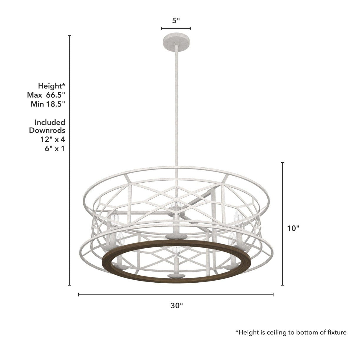 Langwood 6 Light Chandelier