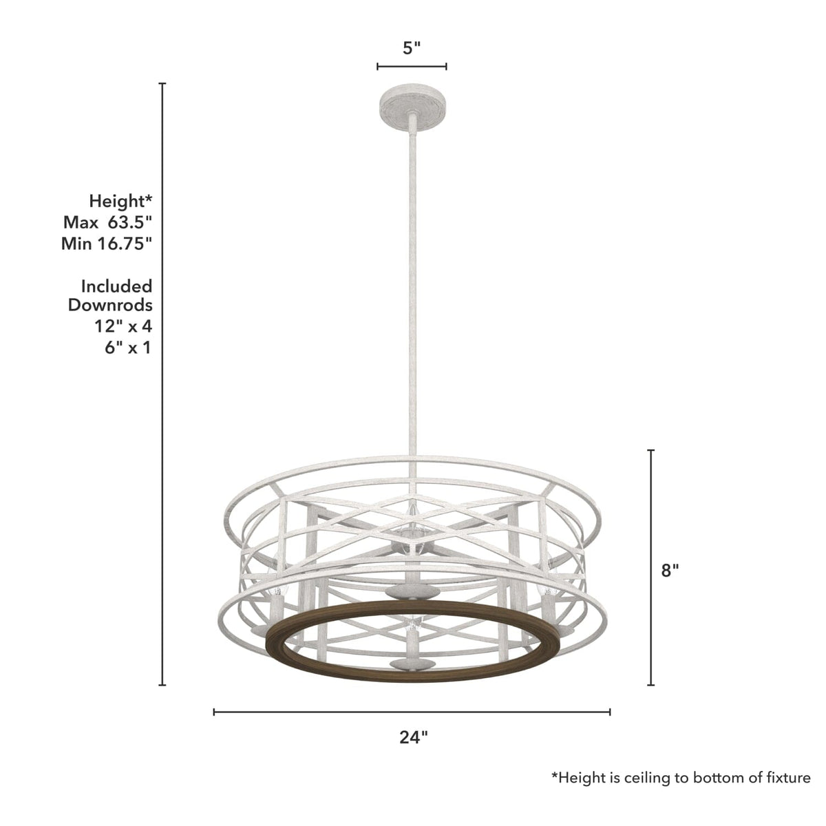 Langwood 4 Light Chandelier